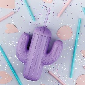 Pink Sky novelty cactus drinking cup with straw
